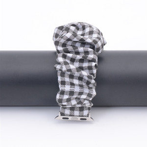 Correa de tela estampada para <span class=keywords><strong>Apple</strong></span> <span class=keywords><strong>Watch</strong></span>, banda elástica de leopardo a cuadros para girasoles de 42mm y 38mm - Product Image 4