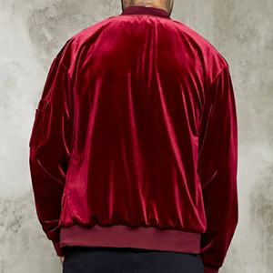 Nouvelle mode, veste bomber en velours personnalisée OEM pour hommes, fabricants de vêtements en gros chinois - Product Image 3