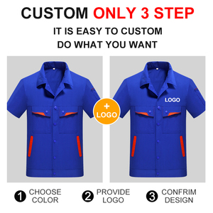 Roupa de trabalho de manutenção de manga curta, roupa de trabalho de construção, jaqueta de trabalho feminina, uniforme para homens - Product Image 4