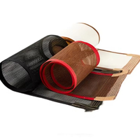 Bande transporteuse en maille ouverte PTFE pour équipement de traitement du verre, bande en maille de téflon haute température, résistante à l'usure, sur mesure