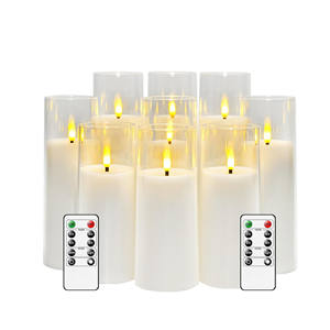 Velas LED de Alta Calidad al por Mayor, sin Llama, Decoraciones para Ramadán, Vela en Vaso de Acrílico y Vidrio, LED para Bodas y Fiestas - Product Image 1