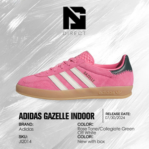 รองเท้าสเก็ตบอร์ดผู้หญิง Adidas รุ่น Wmns Gazelle Indoor 'rose Tone Collegiate Green' - Product Image 6
