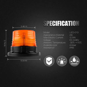 Nuevas Luces de Seguridad Intermitentes LED CIGO de 12 V con Imán para Automóviles, Montacargas, Camiones, Tractores, Carritos de Golf, UTV, Autobuses - Product Image 2