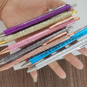 7 pezzi penna regalo per sette giorni della settimana vibrante passivo negativo clic divertenti penne Glitter - Product Image 2