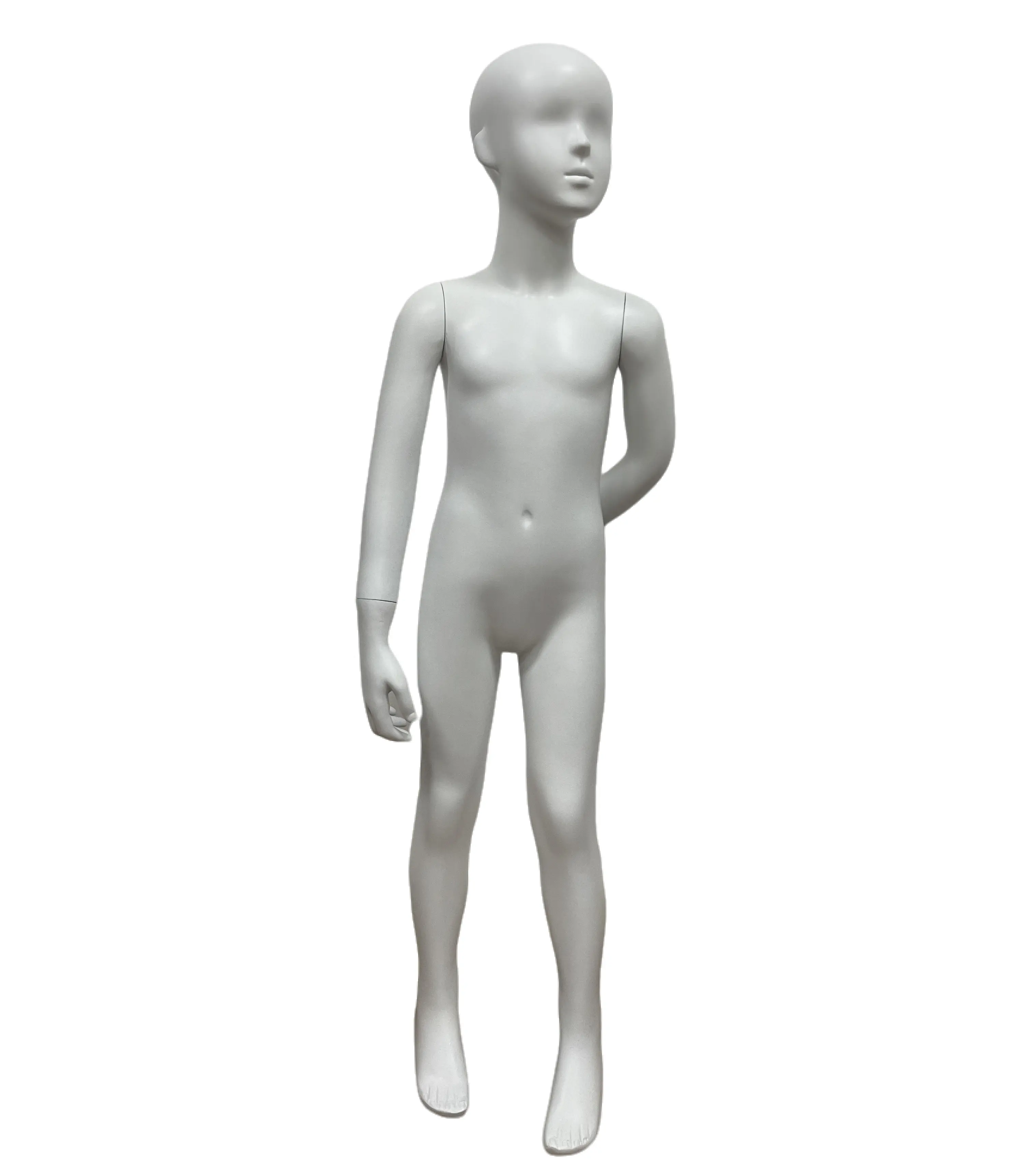 Realistische Staande Kind Mannequin Glasvezel Full-Body Mannequin Kids Voor Jongens Meisjes Unisex Voor Kinderen Kleding Display Wit