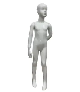 Realistic Standing Child Mannequin Fiberglass Full-body Mannequin Kids for Boys Girls Unisex for Children Clothing Display White