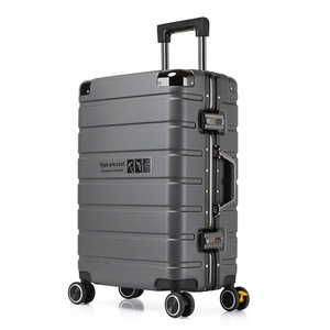 Type Are Cool 24 Inch Aluminum <b>Frame</b> Trolley Suitcase With Silent Wheels Unisex Travel Luggage Rose <b>Gold</b> Wine Red - Product Image 5