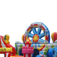 Château gonflable coloré Beleqi en PVC avec toboggan et grande roue, capacité supérieure à 500 kg, pour intérieur et extérieur