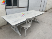 Nouvelle table de banquet en bois pour mariage, style ferme