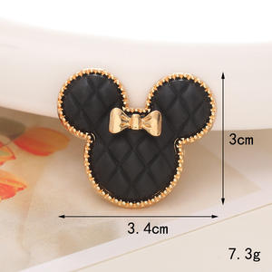 Ontwerp op maat gemaakte metalen bling charms van legering voor decoratie, meisjescharms, platte achterkant, legering decals - Product Image 2