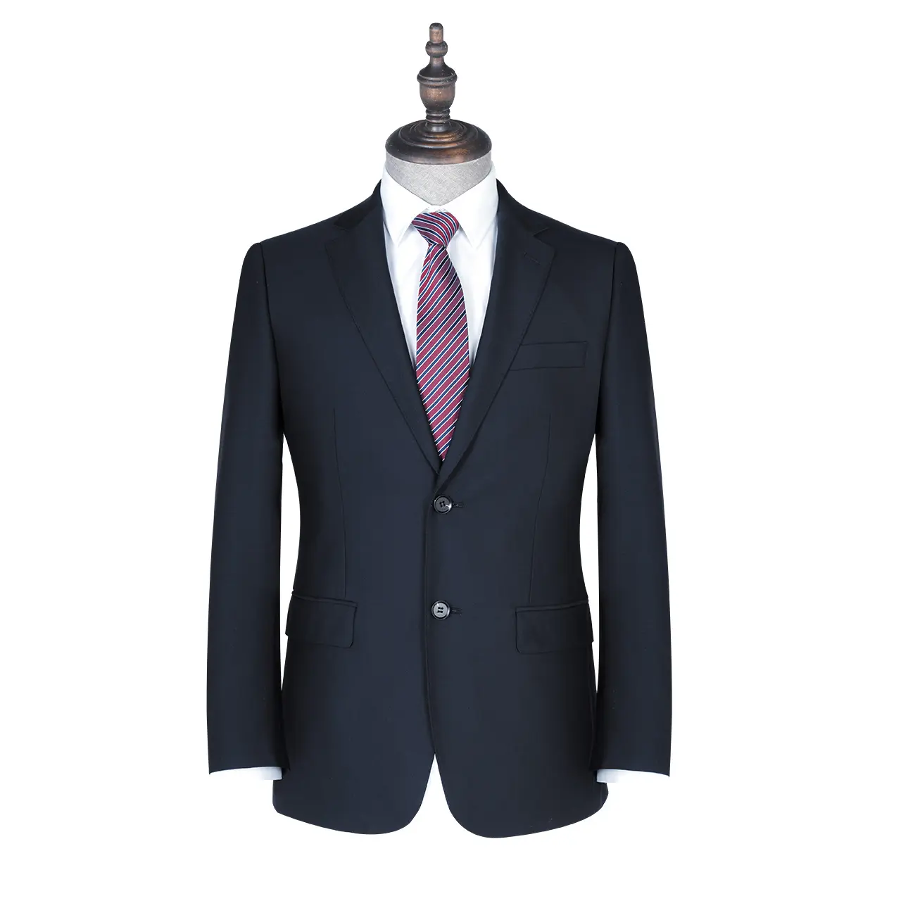 Moda Casual e stili formali due pezzi uomo aderente Slim Fit blu Navy abiti 3 pezzi per uomo d'affari matrimonio