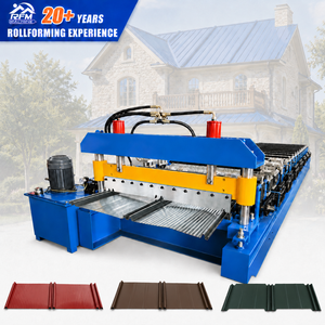Máquina Perfiladora de Paneles de Techo Retro Duo de Doble Perfil de Alta Resistencia, Control PLC, Duradera para la Construcción de Techos en el Cáucaso - Product Image 1