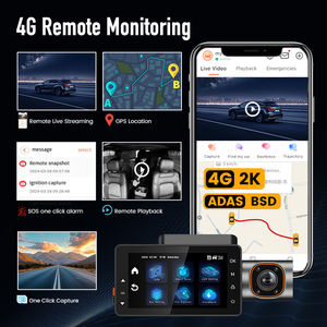 Caméra de tableau de bord 4G à 4 canaux avec carte SIM, ADAS, BSD, GPS, système de caméra DVR automatique pour camion, bus, taxi, gestion de flotte - Product Image 3