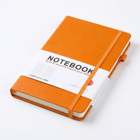 Carnet à spirales A5 en cuir PU avec logo personnalisé, couverture rigide, bande élastique en PVC/tissu, boucle pour stylo, lignes, journal – Cadeau d'affaires/bureau