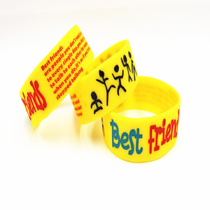 Pulseras de Silicona Impermeables con Logotipo de JRJ <span class=keywords><strong>Best</strong></span> Friends, de 1 Pulgada, con Grabado en Relieve, Estilo Religioso, Rellenas de Tinta de Color, Promocionales - Product Image 2