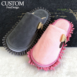 Women Men <strong>Microfiber</strong> <strong>Mop</strong> Eva Midsole Outsole Plush Lining Fashion Trend Washable Detachable Design Cleaning Shoes - Product Image 2