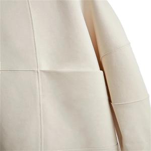 <span class=keywords><strong>Felpa</strong></span> con cappuccio in pelle scamosciata <span class=keywords><strong>marrone</strong></span> all'ingrosso con Logo personalizzato <span class=keywords><strong>oversize</strong></span> Pullover da uomo - Product Image 6
