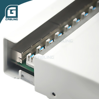 Gcabling 19 10 pouces 0.5U 1U 2U Panneau de brassage réseau rotatif et pliable RJ11 RJ45 Cat 6a 6 24 48 8 ports pour câble