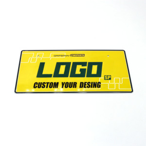 Plaque d'immatriculation souvenir personnalisée en plastique noir USA, imprimée UV sur métal aluminium, décoration pour la maison - Product Image 6