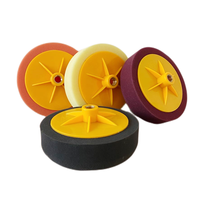 Tampon de polissage, roue de polissage, éponge bleue, tampon de polissage doux, fil jaune au dos, nettoyage de voiture