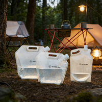 Sac à eau portable en PE 2L 3L 5L, conteneur de stockage d'eau pliable, essentiel pour le camping et la randonnée en plein air