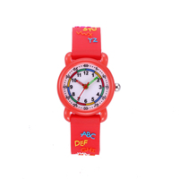 Montre-bracelet tendance pour enfants, étanche 3 ATM, mouvement à quartz, motif dessin animé 3D, cadeau idéal pour les sports de plein air
