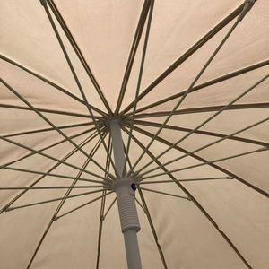 Sombrilla de Patio de Poliéster para Exteriores, 2.2M, Inclinación Manual, Poste de Aluminio, Base de Acero Impermeable, Estilo Costero, Sombra para Jardín - Product Image 3