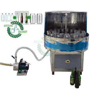 Semi automatic SUS304 CP-24 alcohol liquor whisky bottle 24 nozzle hot water spray washing washer machine