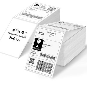 High-quality waterproof and oil-resistant 100x150mm (4x6 inch) direct thermal shipping label rolls for packaging. - Product Image 4
