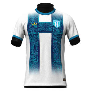 Maillot de football Honduras personnalisé 2024 de haute qualité, imprimé par transfert thermique, 100% polyester, avec logo, nom et numéro - Product Image 1