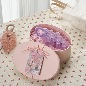 Boîte cadeau elliptique artisanale de qualité supérieure en papier kraft recyclé pour les marques durables - Product Image 3