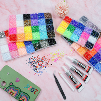 Offre Spéciale : Kit de strass en résine à 24 compartiments, pierres plates de 3 mm, couleurs mélangées, couleur personnalisable pour bijoux DIY