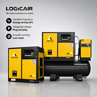 Compresseur d'air rotatif à vis LOGICAIR PM VSD 11 kW 15 CV monté sur réservoir tout-en-un pour usage industriel, performance stable, certifié CE