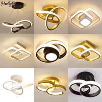 Lustre LED moderne pour salle à manger, lampe suspendue LED, luminaire de plafond en forme d'anneau, pour entrée, couloir, balcon, lustre simple pour usage intérieur