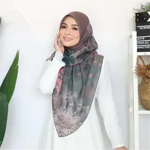 Großhandel kleid hijab mädchen-Neues Design Hijab Tudung Bawal kunden spezifische Designs Baumwolle Voile heißen muslimischen Hijab