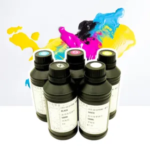 Tinta UV de 1L/botella de alta calidad para impresora UV de panel plano EPSON XP600, impresora montada en la pared, solo tinta suave
