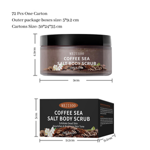 Exfoliante Corporal <span class=keywords><strong>de</strong></span> Café y <span class=keywords><strong>Sal</strong></span> Marina con Aroma a <span class=keywords><strong>Coco</strong></span> para Piel Mixta, Fabricación OEM para Comercio Exterior Transfronterizo - Product Image 4
