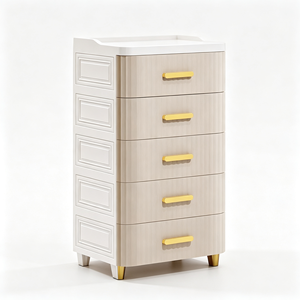Mobile contenitore multiuso in plastica con 5 cassetti per camera da letto 45x29x86CM - Product Image 6