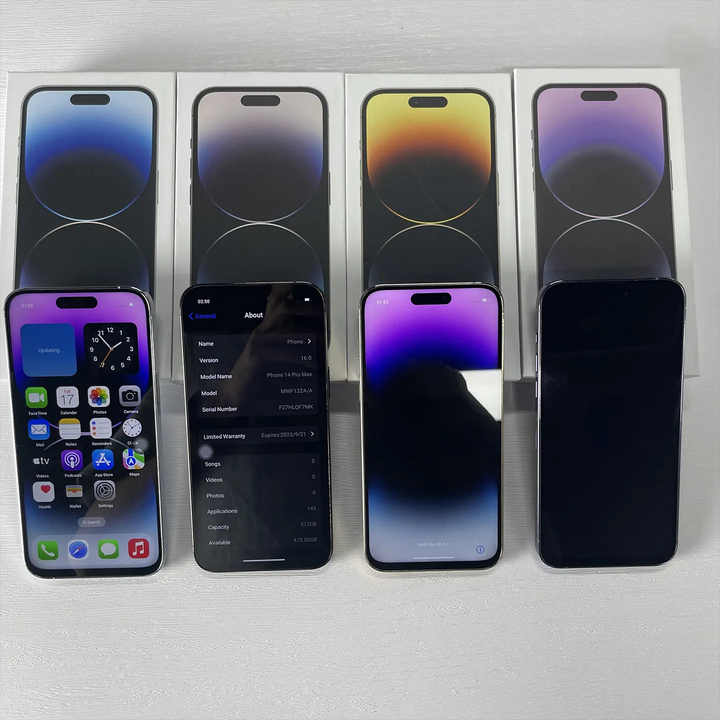 Hot Selling Unlocked Refurbished Phone 128GB for iPhone 14 Pro Mobile Phone for 2025 Compatible with 5G GSM CDMA LTE US Version