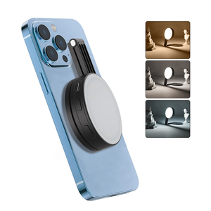 Portable réglable téléphone portable LED Selfie lumière maquillage extérieur poche remplir <span class=keywords><strong>YouTube</strong></span> Studio éclairage matière plastique - Product Image 1