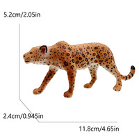 Jouet modèle d'animaux sauvages en PVC massif à assembler, pour l'éveil des jeunes enfants, représentant des animaux d'Asie : Éléphant, Crocodile, Loup des neiges, Léopard, Tortue, Vache