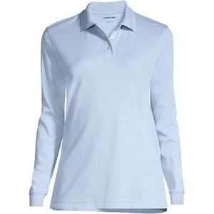 Polo à manches longues en interlock pour femme FOXA, uniforme scolaire, coton tricoté, coupe ajustée - Product Image 3