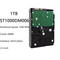ST1000DM006 1TB 7200RPM 64MB Cache SATA 6Gb/s 3.5 Inch Hard Drive Internal HDD untuk Komputer Desktop PC Gaming NAS Penyimpanan Server