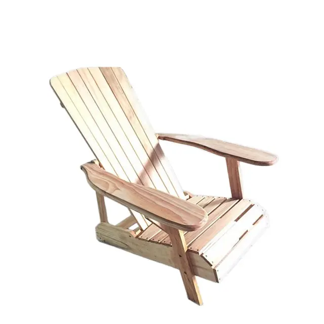 YOHO ahşap sandalye kaburgalar açık Adirondack Modern sandalye ahşap bahçe mobilyaları çim veranda güverte koltuk