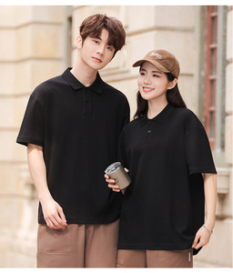 Comfortable Solid Color Short Sleeve <b>Polo</b> Shirt Men's Casual Breathable Cotton Oxford Fabric Regular Length Woven Design - Product Image 3