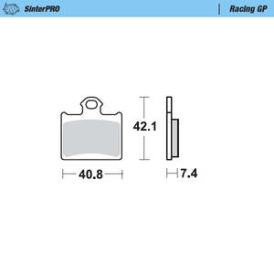 Moto Master posteriori GP pastiglie in metallo dischi freno per Husqvarna TC 85 14-20 imballati in borsa - Product Image 1