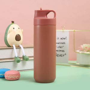 Vaso Térmico de Acero Inoxidable 304, Botella de Agua Deportiva Portátil para Exteriores, Color Sólido, Diseño Simple, Tipo Bolso - Product Image 2