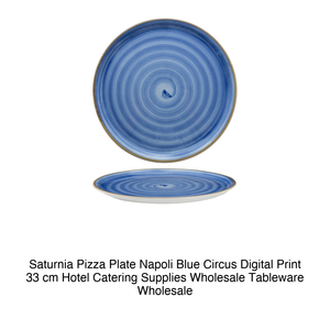 Plato para Pizza Saturnia Napoli Azul con Estampado Digital Circus de 33 cm, Suministros para Hostelería, Vajilla al por Mayor - Product Image 2