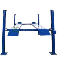 Plateforme élévatrice double largeur à 4 poteaux pour stationnement de voitures, double plateforme pour stockage de 4 véhicules, système hydraulique