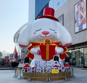 Fabricant personnalisé en fibre de verre décoration intérieure et extérieure grand animal de dessin animé FRP sculpture de lapin - Product Image 4